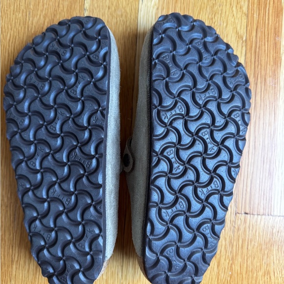 Birkenstock Boston Taupe Suede Clogs - Picture 2 of 3